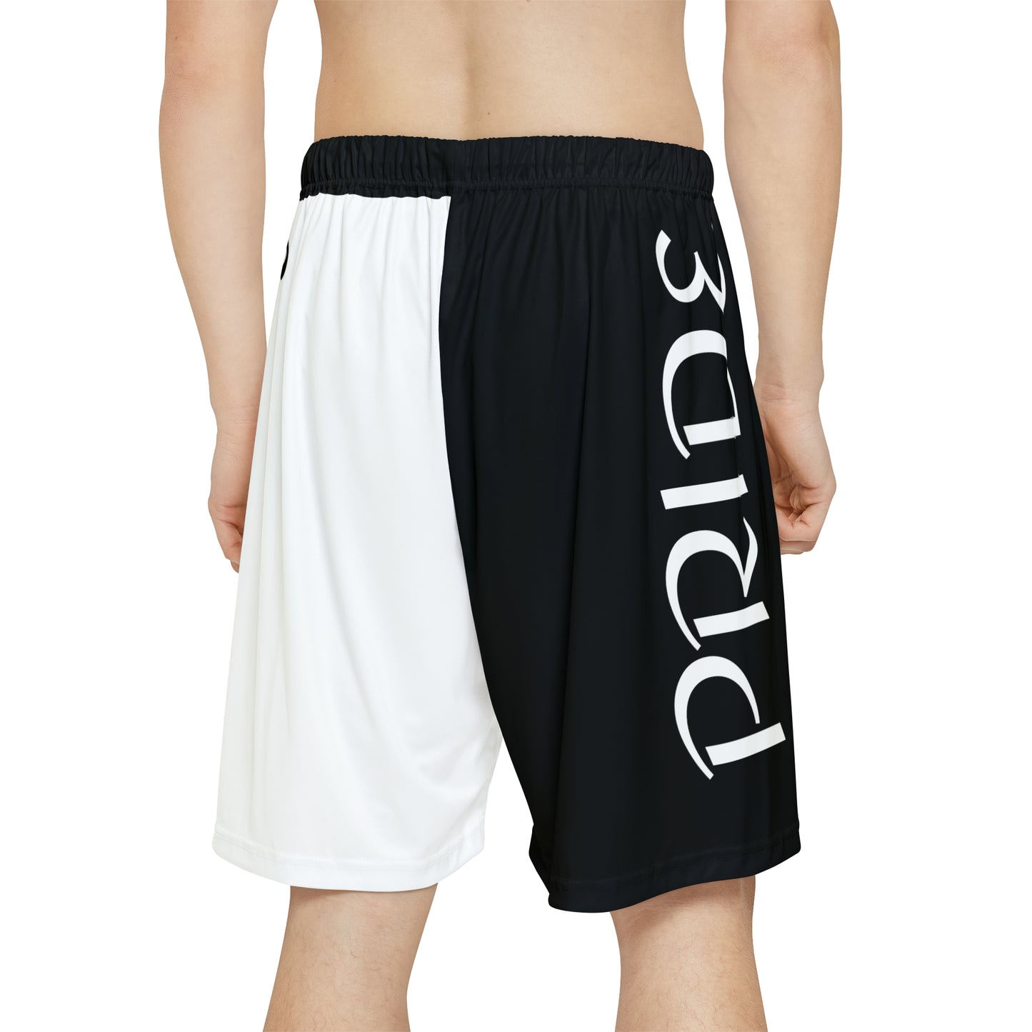 Black striped shorts