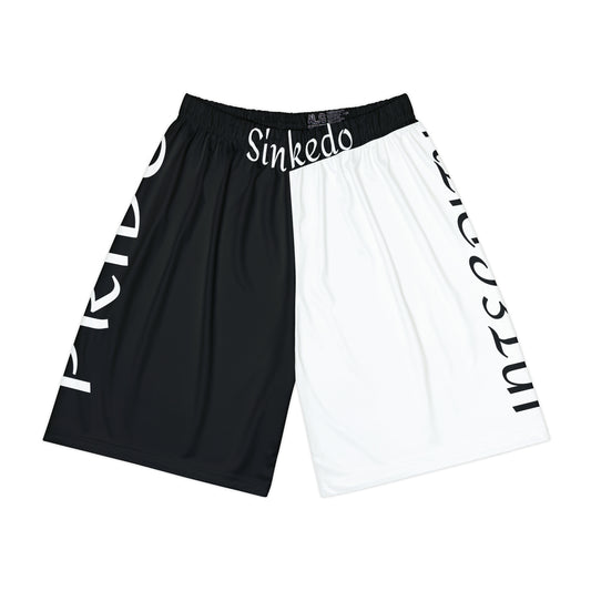 Black striped shorts