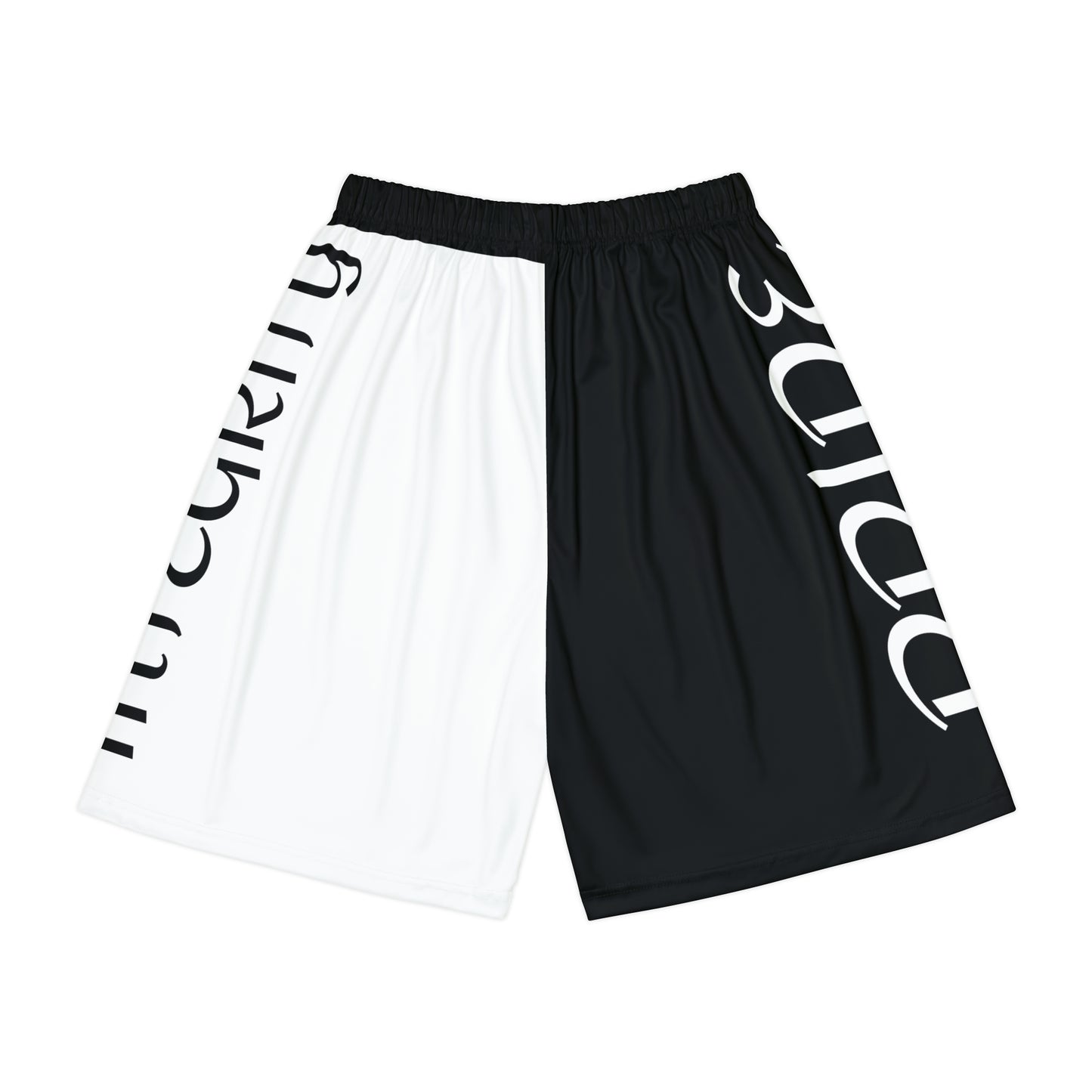 Black striped shorts