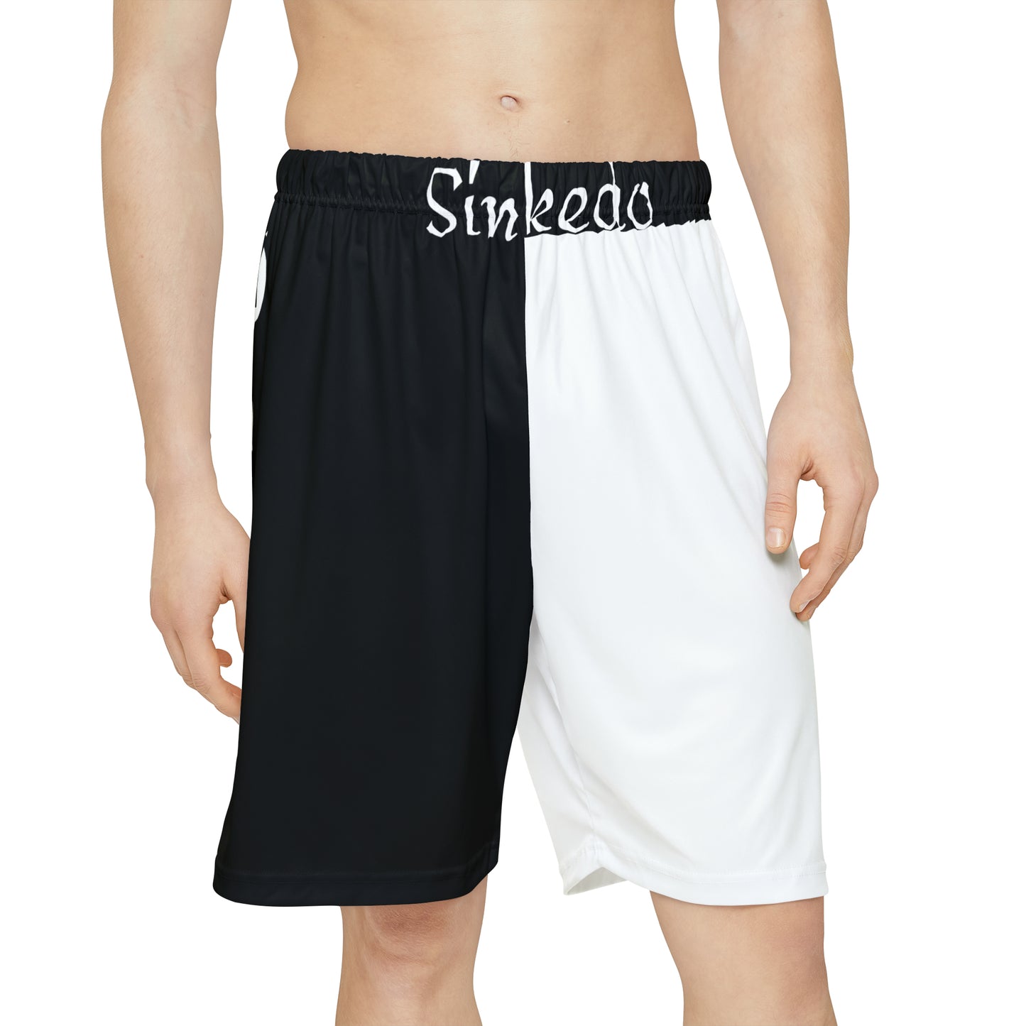 Black striped shorts